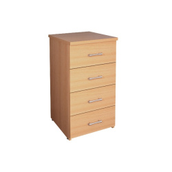 Тумба приставная Монолит КМ25.101, 4 ящика, 406*456*756, бук бавария новый, ТМ05+ТМ01