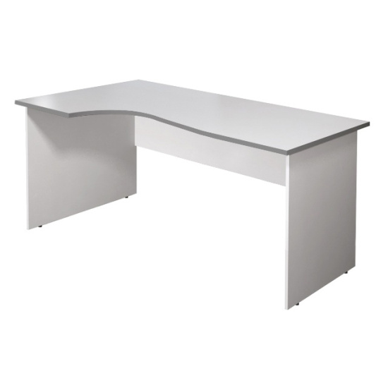 Стол эргономичный Монолит СМ7.11Н, левый, 1604*904(704)*756, серый новый