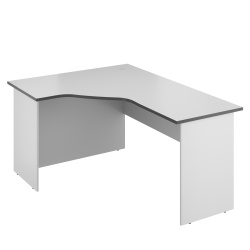 Стол эргономичный Монолит СМ28.11Н, левый, 1604*1204*756, серый новый