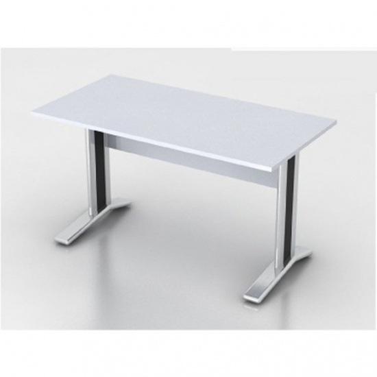 Стол письменный Монолит КМ60.11, на металлокаркасе, 1404*704*756, серый, СМ9.11+ОМ02