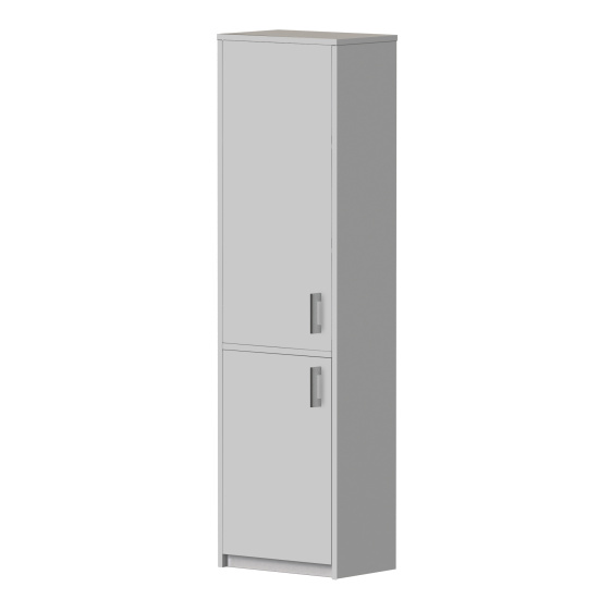 Шкаф высокий Арго, узкий, закрытый 2 двери, 55*37*200,серый
