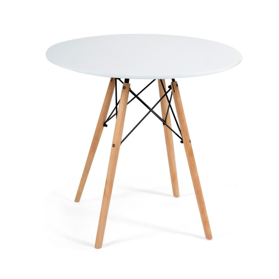 Стол CINDY NEXT (mod.80-MDF) (металл/мдф, D80x75см, белый) Стол CINDY NEXT (mod.80-MDF) (металл/мдф, D80x75см, белый)