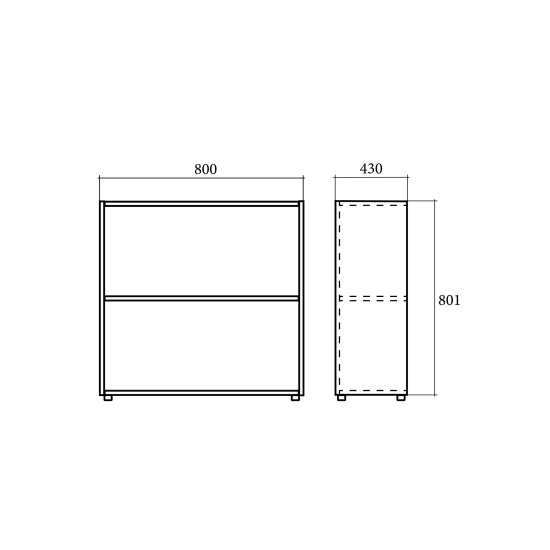 Стеллаж низкий Статус С-ФР-4.0, 800*430*801, ольха