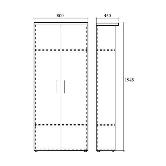 Шкаф для одежды Статус С-ФР-7.0, 800*450*1945, венге новый