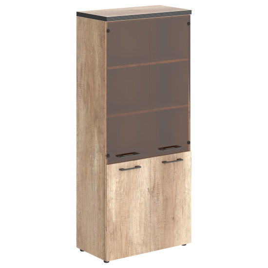 Шкаф высокий Torr ТHC85.2, закрытый, со стеклом, 4 двери, 856*450*1968, Дуб Каньон, ТНС85+TLD42-2+TMGT42-1+TMGT42-F+TP85 Шкаф высокий Torr ТHC85.2, закрытый, со стеклом, 4 двери, 856*450*1968, Дуб Каньон, ТНС85+TLD42-2+TMGT42-1+TMGT42-F+TP85