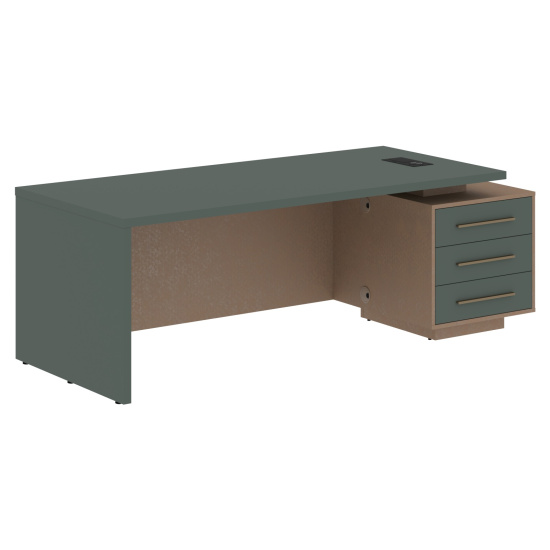 Стол руководителя Велион/Velion VCT2290R, 2200*900*750, Нефрит/Кобра
