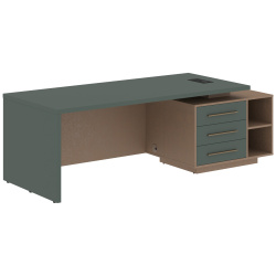 Стол руководителя Велион/Velion VCT2390R, 2300*900*750, Нефрит/Кобра