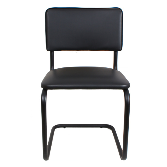 Конференц-кресло Silwia Black V-4 кожзам черный, каркас черный (box-4)