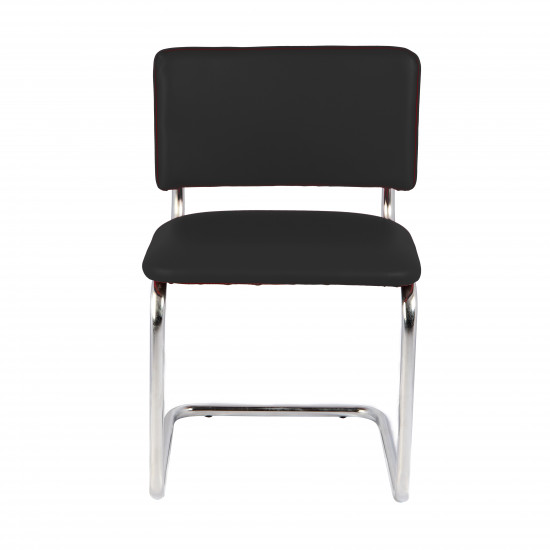 Конференц-кресло Silwia V-4 кожзам черный, каркас хром (box-4)