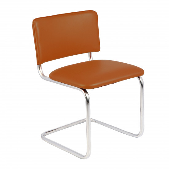 Конференц-кресло Silwia V-19 кожзам коричневый, каркас хром (box-4)