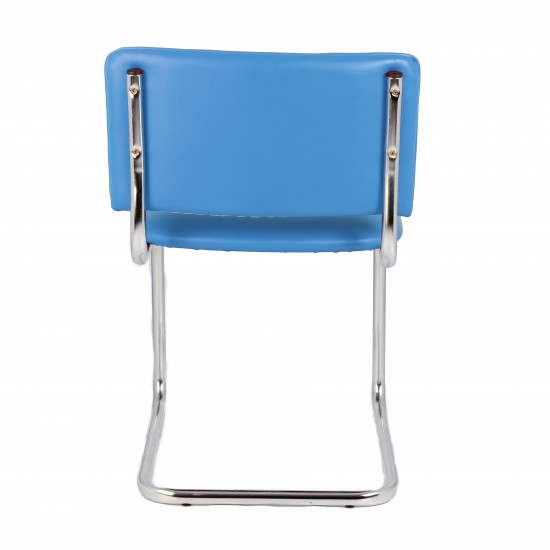Конференц-кресло Silwia V-15 кожзам синий, каркас хром (box-4)