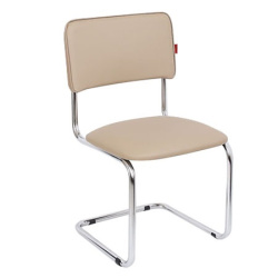 Конференц-кресло Сильвия ЕСОstile №02 кожзам темно-бежевый, каркас хром