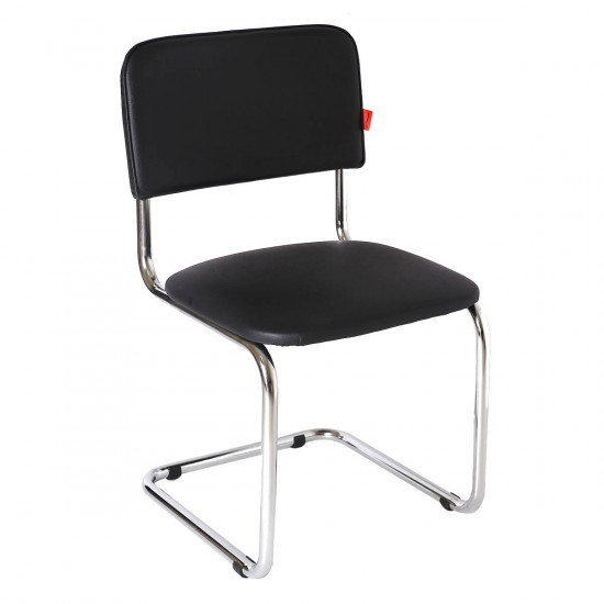 Конференц-кресло Сильвия DO 350 кожзам черный, каркас хром