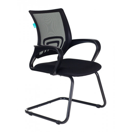 Конференц-кресло CH-695N-AV,B,TW-11, спинка сетка черная TW-01, сидушка ткань черная TW-11