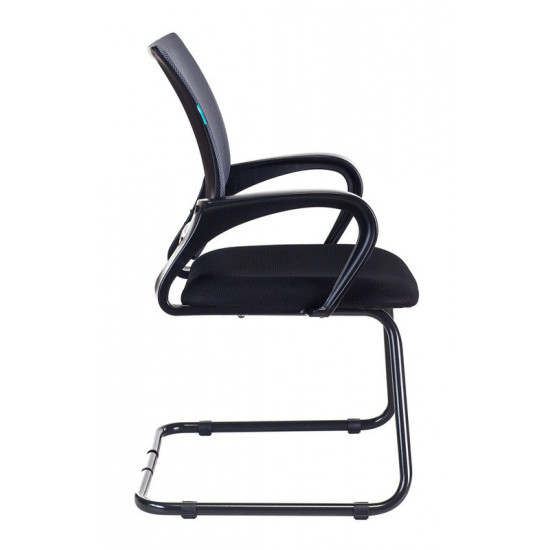 Конференц-кресло CH-695N-AV/DG/TW-11, спинка сетка серая TW-04, сидушка ткань черная TW-11