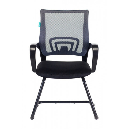 Конференц-кресло CH-695N-AV/DG/TW-11, спинка сетка серая TW-04, сидушка ткань черная TW-11