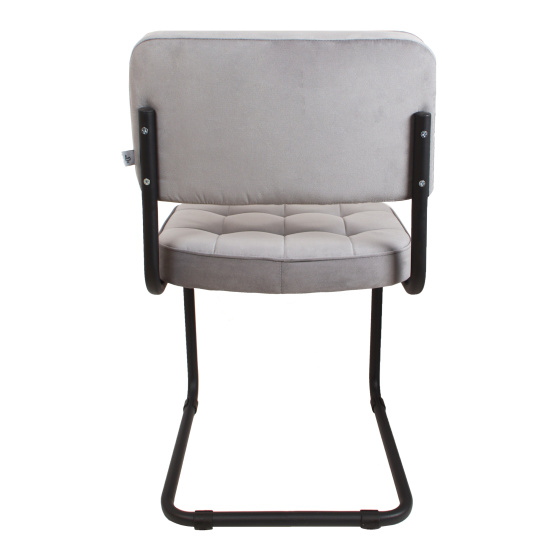 Конференц-кресло РС 14М каркас черный, велюр Neo 25 серый