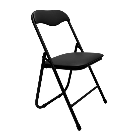 Конференц-кресло РС 04, складной, кожзам черный