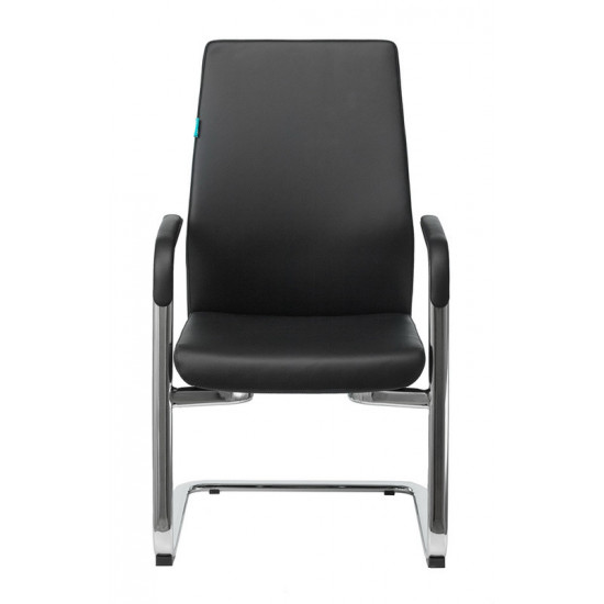 Конференц-кресло Jons-Low-V/black кожа черная, каркас хром