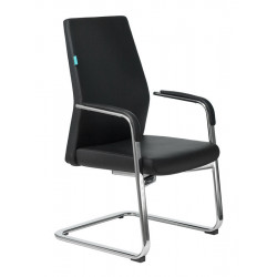 Конференц-кресло Jons-Low-V/black кожа черная, каркас хром