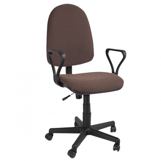 Кресло офисное Престиж Profi В-28 Самба ткань коричневая в рубчик