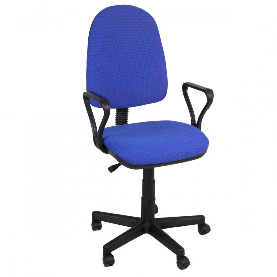 Кресло офисное Престиж Profi В-12 Самба ткань синяя в рубчик