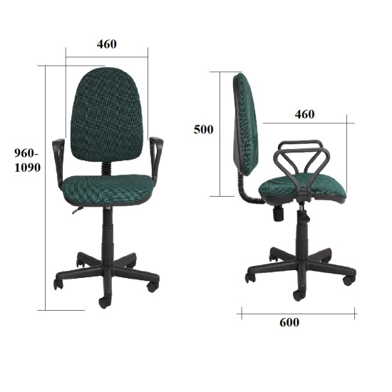 Кресло офисное Престиж Profi В-20 Самба ткань бордовая в рубчик