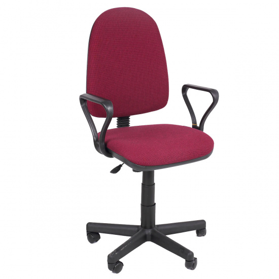 Кресло офисное Престиж Profi В-20 Самба ткань бордовая в рубчик