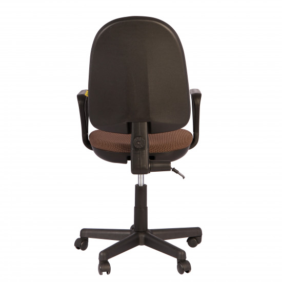 Кресло офисное Престиж В-28 Самба ткань коричневая в рубчик