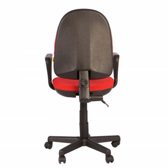 Кресло офисное Престиж В-09 Самба ткань красная в рубчик