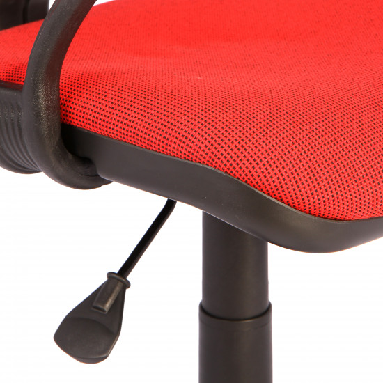 Кресло офисное Престиж В-09 Самба ткань красная в рубчик