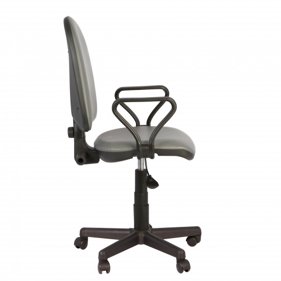 Кресло офисное Престиж Самба кожзам серый