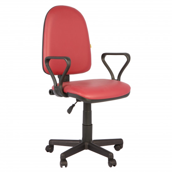Кресло офисное Престиж Самба кожзам бордовый