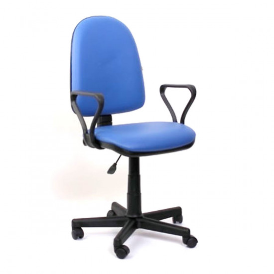 Кресло офисное Престиж Самба кожзам синий