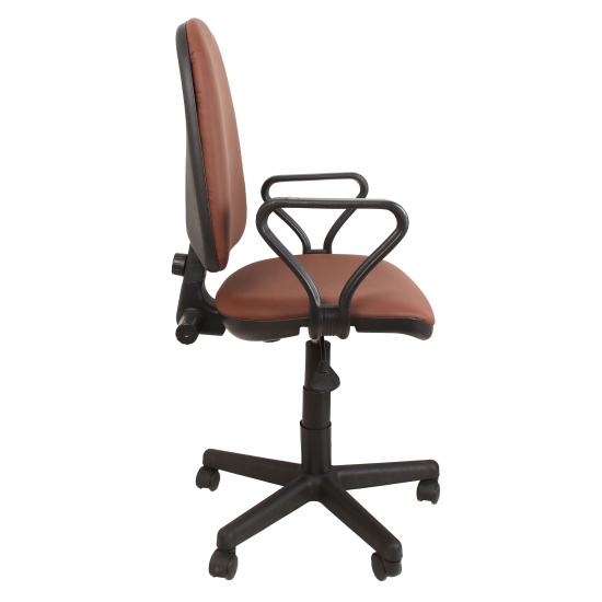 Кресло офисное Престиж Самба кожзам коричневый
