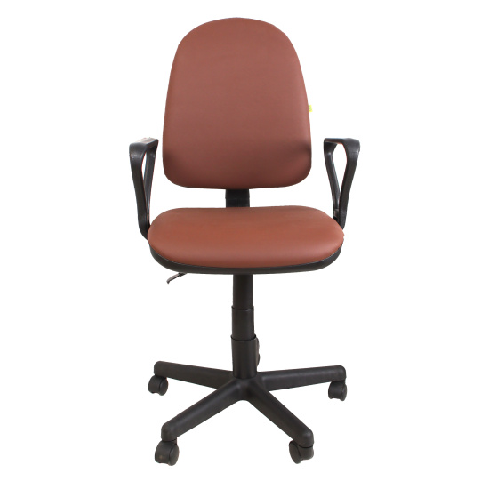Кресло офисное Престиж Самба кожзам коричневый