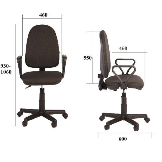 Кресло офисное Престиж Самба кожзам коричневый
