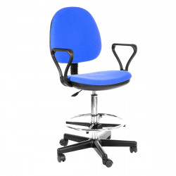 Кресло офисное Регал Самба/овал/ринг-база В-12 ткань синяя