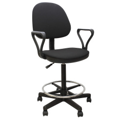Кресло офисное Регал Самба/овал/ринг-база В-14 ткань черная