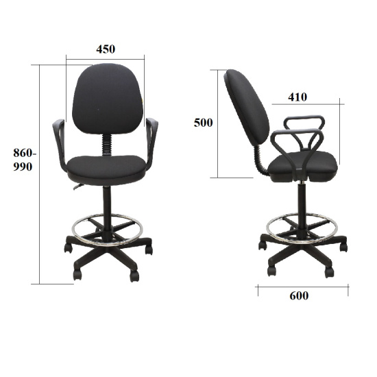 Кресло офисное Регал Самба/овал/ринг-база кожзам бордовый