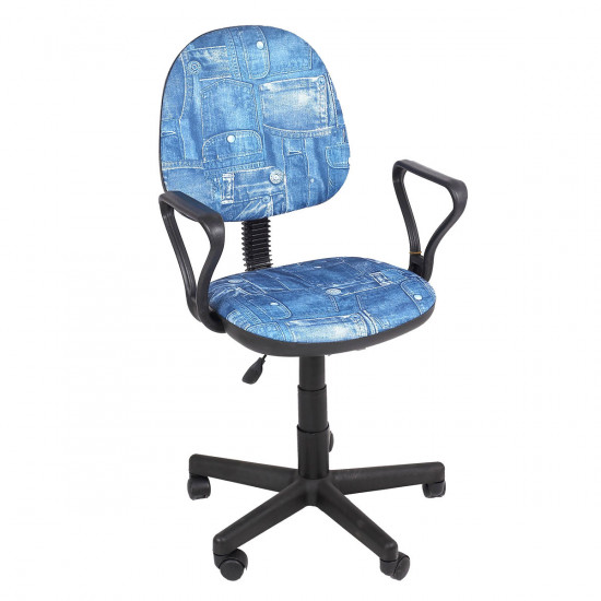 Кресло компьютерное детское Регал Самба Т-18а ткань джинс синий