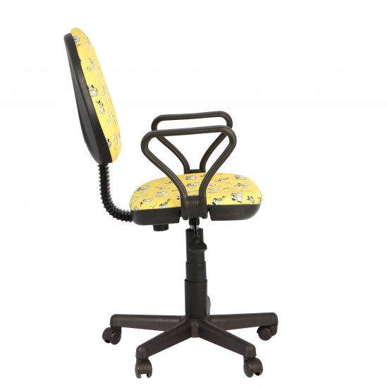 Кресло компьютерное детское Регал Самба Т-27 жл ткань далматинцы на желтом