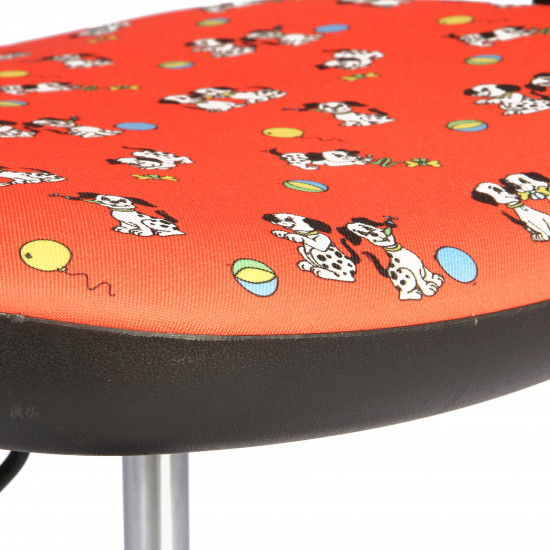 Кресло компьютерное детское Регал Самба Т-27 кр ткань далматинцы на красном