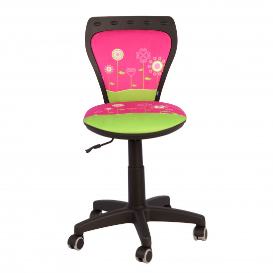 Кресло компьютерное детское Ministyle Gts Р Flowers ткань, ролик с резиновым покрытием