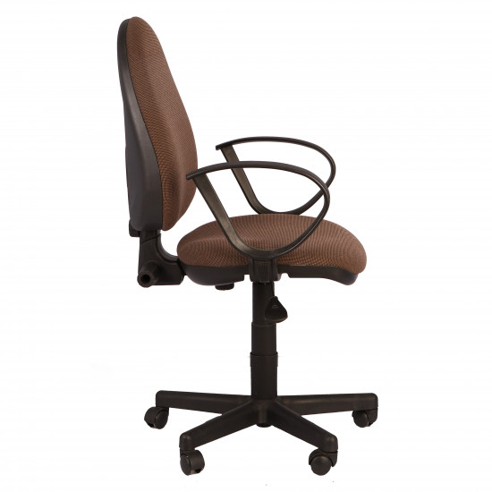 Кресло офисное Мартин рондо В-28 ткань коричневая в рубчик