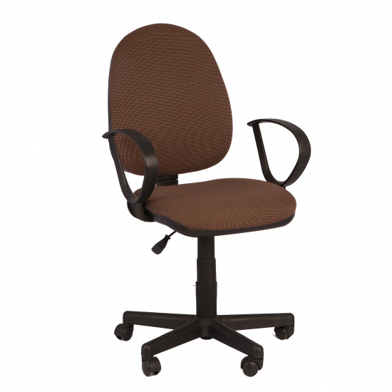 Кресло офисное Мартин рондо В-28 ткань коричневая в рубчик