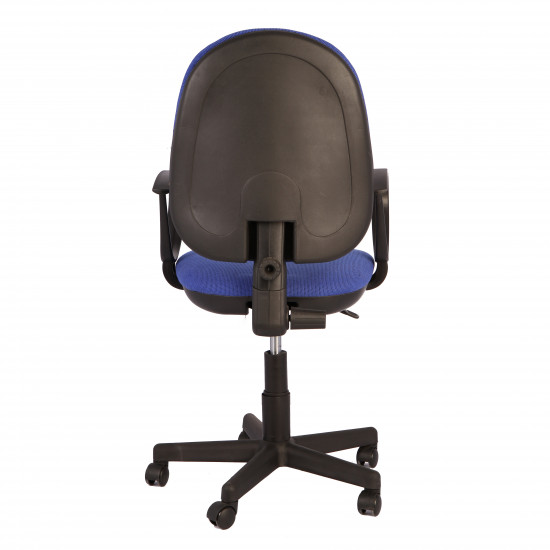 Кресло офисное Мартин рондо В-12 ткань синяя в рубчик