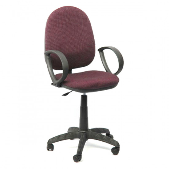 Кресло офисное Мартин рондо В-20 ткань бордовая в рубчик