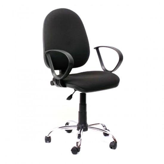 Кресло офисное Мартин хром рондо В-14 ткань черная