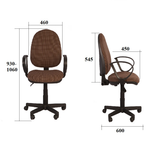 Кресло офисное Мартин хром крестовина рондо кожзам синий